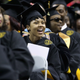 Graduates cheer as first lady Michelle Obama delivers the commencement speech during the Bowie State University graduation ceremony at the Comcast Center on the campus of the University of Maryland on May 17, 2013, in College Park, Md.
Chip Somodevilla/Getty Images